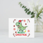 Frohe Weihnachten Funny Santa Dinosaur (Stehend Vorderseite)