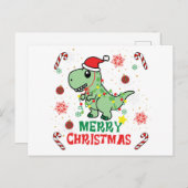 Frohe Weihnachten Funny Santa Dinosaur (Vorne/Hinten)