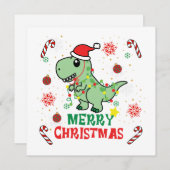 Frohe Weihnachten Funny Santa Dinosaur (Vorne/Hinten)
