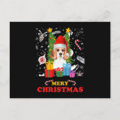 Frohe Weihnachten Funny Santa Elf Gnomes Holiday D Postkarte (Vorderseite)