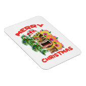 Frohe Weihnachten Funny Santa Tiki Magnet (Rechte Seite)