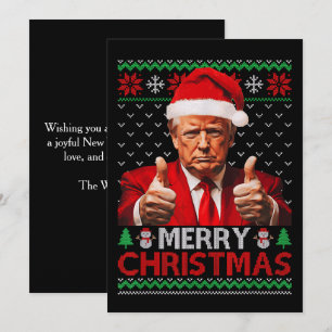 Frohe Weihnachten Funny Trump Weihnachtsmannmütze