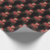 Frohe Weihnachten Funny Trump Weihnachtsmannmütze Geschenkpapier (Ecke)
