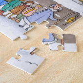 Frohe Weihnachten Funny Whimsical Niedliche Winter Puzzle (Seite)