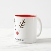 Frohe Weihnachten Funny Zweifarbige Tasse (VorderseiteRechts)