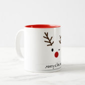 Frohe Weihnachten Funny Zweifarbige Tasse (Vorderseite Links)