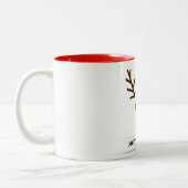 Frohe Weihnachten Funny Zweifarbige Tasse (Links)
