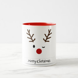 Frohe Weihnachten Funny Zweifarbige Tasse