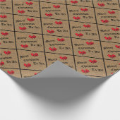 Frohe Weihnachten für alle Burlap mit Red Trim Geschenkpapier (Ecke)