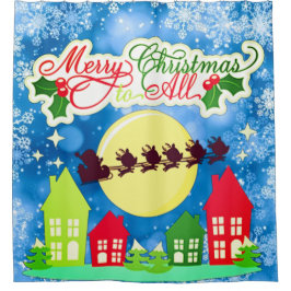 Frohe Weihnachten für alle Duschvorhang