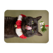 Frohe Weihnachten für alle Katzen unter Mistletoe Magnet (Horizontal)