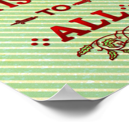 Frohe Weihnachten für alle Poster (Ecke)