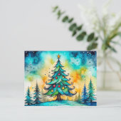 Frohe Weihnachten für alle Postkarte (Stehend Vorderseite)