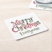 Frohe Weihnachten für alle Rechteckiger Pappuntersetzer (angewinkelt)