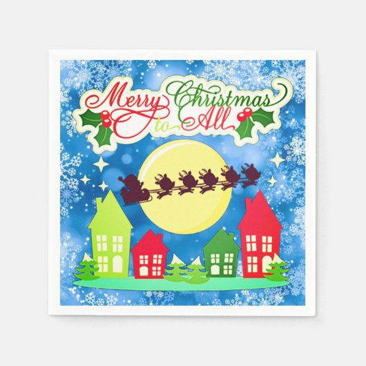 Frohe Weihnachten für alle Serviette (Vorderseite)