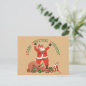 Frohe Weihnachten für alle! Vintager Weihnachtsman (Stehend Vorderseite)