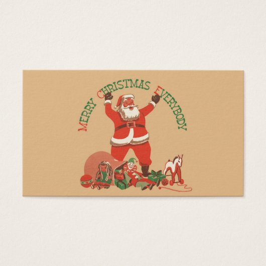 Frohe Weihnachten für alle! Vintager Weihnachtsman (Vorderseite)