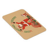 Frohe Weihnachten für alle! Vintager Weihnachtsman Magnet (Rechte Seite)