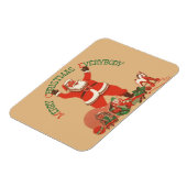 Frohe Weihnachten für alle! Vintager Weihnachtsman Magnet (Linke Seite)