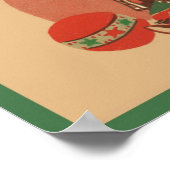 Frohe Weihnachten für alle! Vintager Weihnachtsman Poster (Ecke)