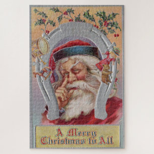 Frohe Weihnachten für alle vom Weihnachtsmann Puzzle