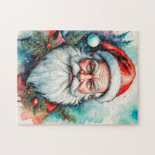 Frohe Weihnachten für alle, vom Weihnachtsmann Puzzle (Horizontal)