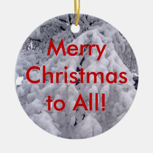 Frohe Weihnachten für alles Ornament (Vorne)