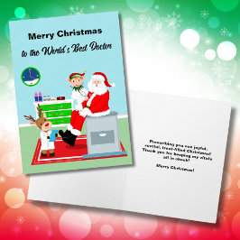 Frohe Weihnachten für den besten Arzt der Welt Karte