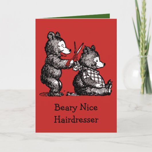 Frohe Weihnachten für den Friseur - Beary Nice (Vorderseite)
