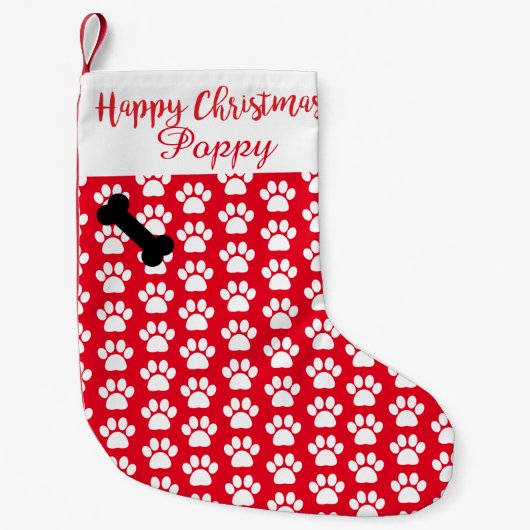 Frohe Weihnachten für den Hund Kleiner Weihnachtsstrumpf (Vorderseite)