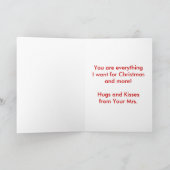 Frohe Weihnachten für den Mann I Liebe (Innenseite)