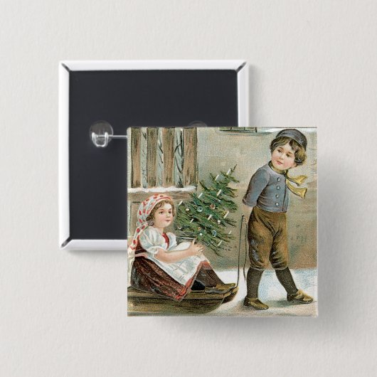 Frohe Weihnachten für dich! Button (Vorne & Hinten)