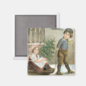 Frohe Weihnachten für dich! Magnet (Vorderseite/Rückseite)