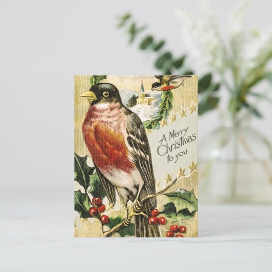 Frohe Weihnachten für dich Postkarte (Stehend Vorderseite)