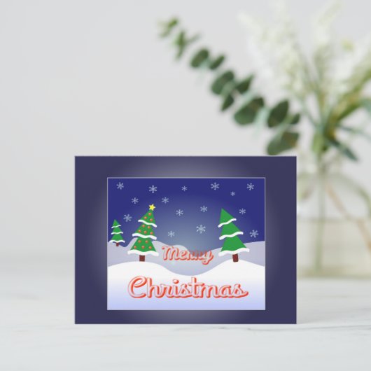 Frohe Weihnachten für dich! Postkarte (Stehend Vorderseite)