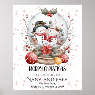 Frohe Weihnachten für die besten Großeltern der We Poster
