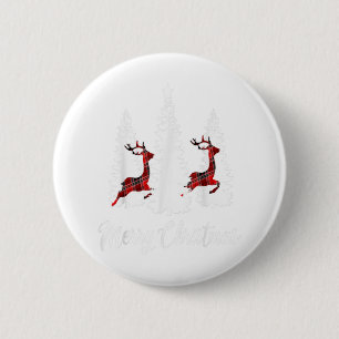 Frohe Weihnachten für Frauen Buffalo Kariert Renti Button