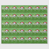 Frohe Weihnachten für Golfer Golf & Ornament Geschenkpapier (Flach)