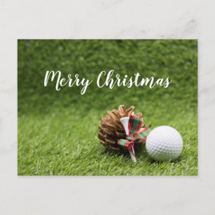 Frohe Weihnachten für Golfer mit Golf Card Postkarte