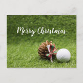 Frohe Weihnachten für Golfer mit Golf Card Postkarte (Vorderseite)