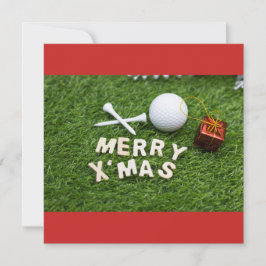 Frohe Weihnachten für Golfer mit Golfball und Gesc