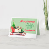 Frohe Weihnachten für Großeltern grüßen Karte (Vorderseite)