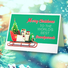 Frohe Weihnachten für Großeltern Grußkarte Karte