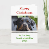 Frohe Weihnachten für Großmutter vom Hund (Vorderseite)