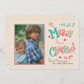 Frohe Weihnachten für Ihr Foto Weihnachtskarte (Vorne/Hinten)