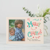 Frohe Weihnachten für Ihr Foto Weihnachtskarte (Stehend Vorderseite)