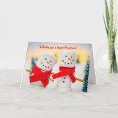 Frohe Weihnachten für jeden Marshmallow Snowmen (Vorderseite)