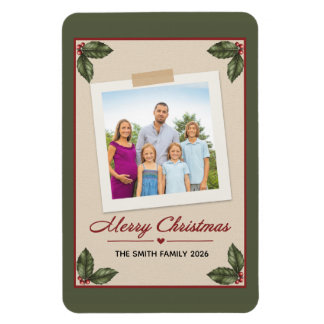 Frohe Weihnachten für jeden mit Ihrem Foto und Nam Magnet