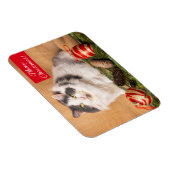 Frohe Weihnachten für jeden Niedlichen Cat Spaß Magnet (Rechte Seite)