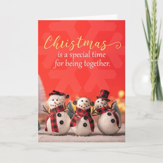 Frohe Weihnachten für jeden Niedlichen Snowmen Fot (Vorderseite)